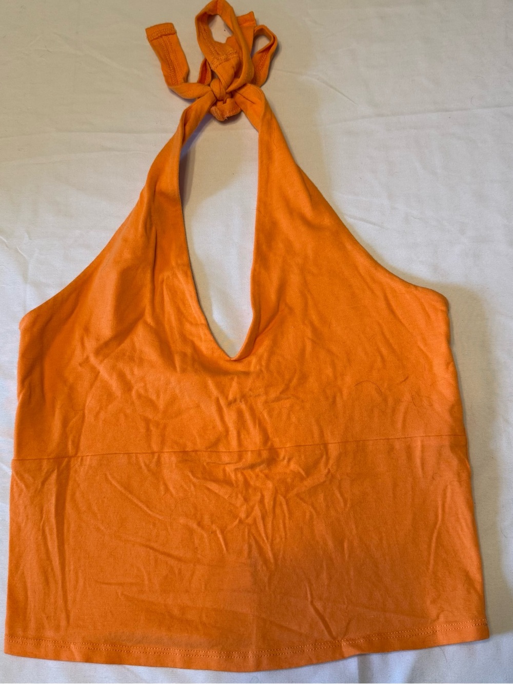 Hollister Orange Halter Tie-Neck Camisole